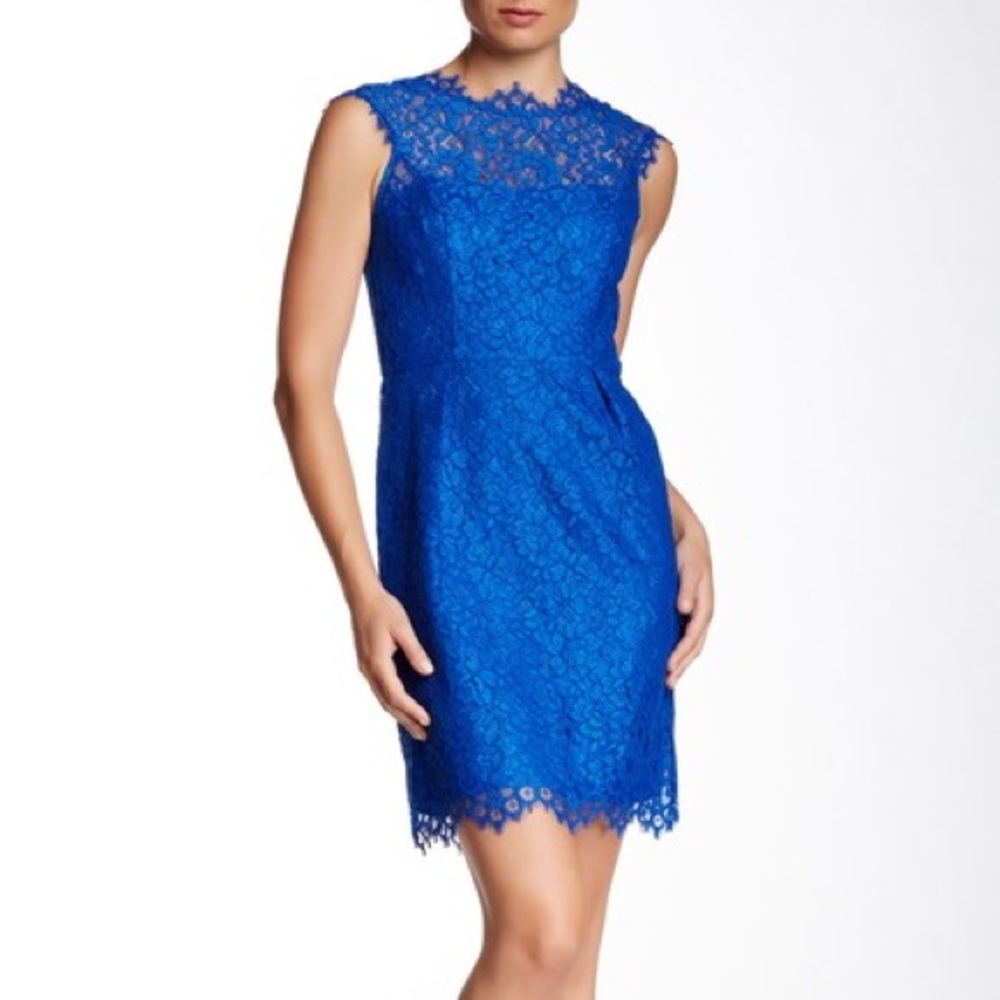 Shoshanna lace capsleeve sheath dress size 6